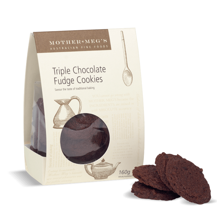 Triple Chocolate Fudge Biscuits Mother Meg's
