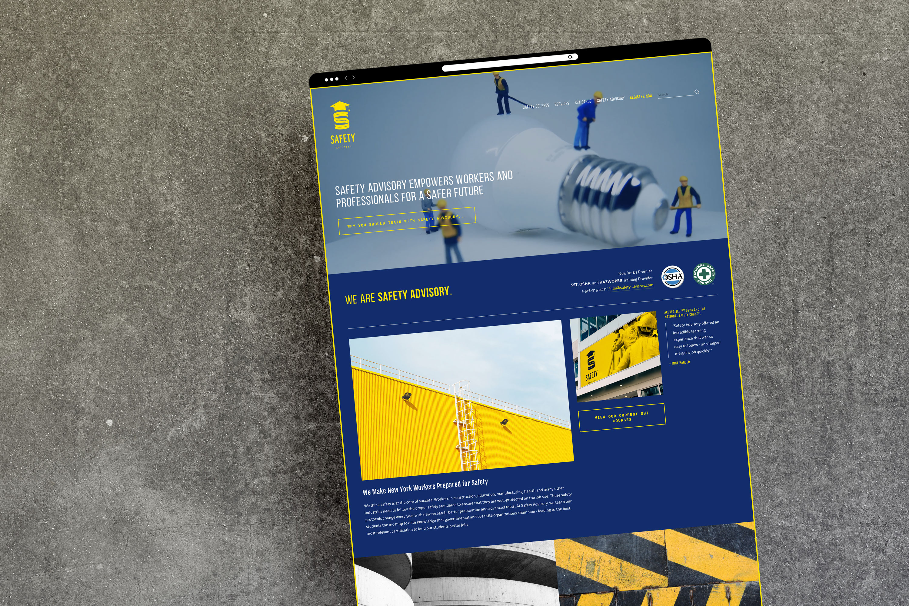 Construction safety company brand and education platform. BrandSpace