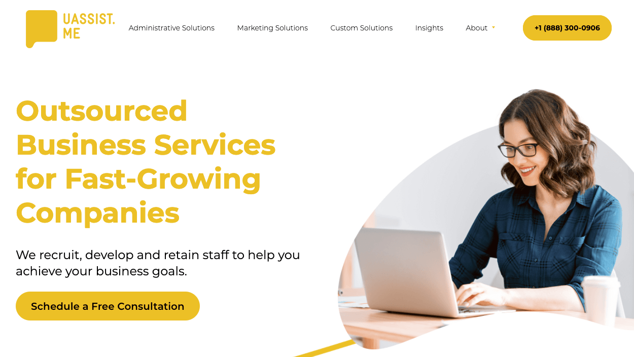 Uassist.ME homepage: Outsourced Business Services for Fast-Growing Companies
