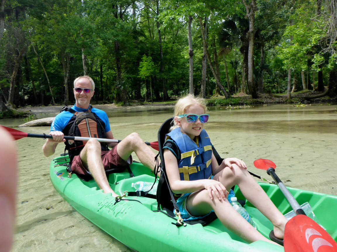 The river is fun for the whole family.