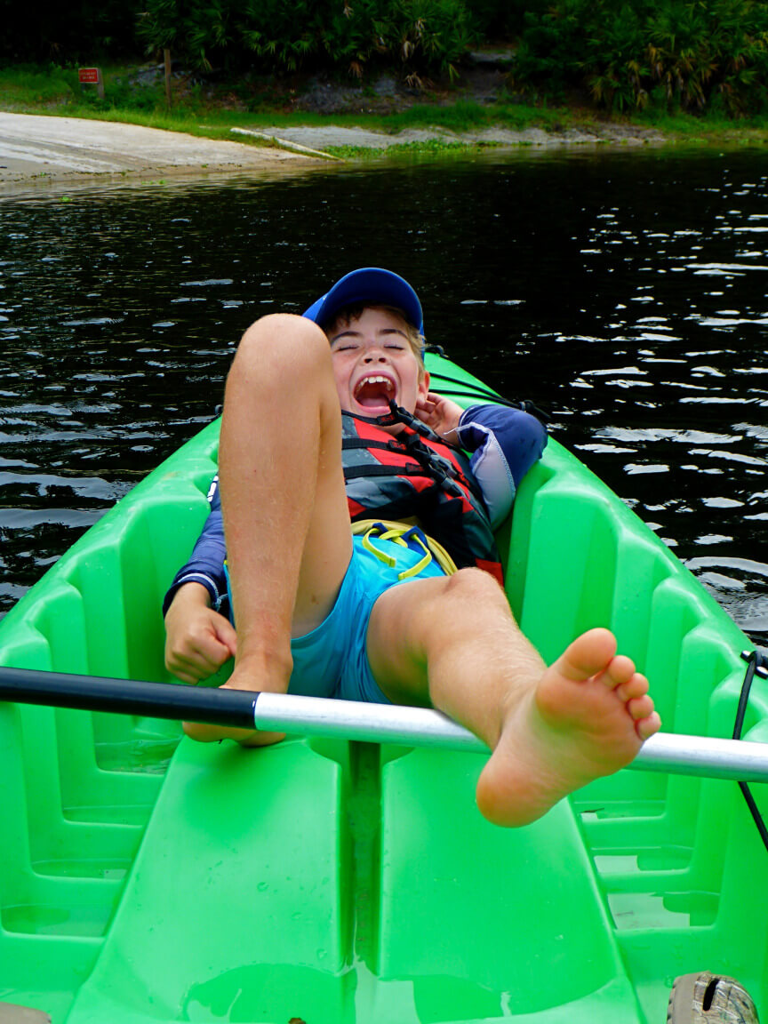 Kayaking is a lot of fun for children.