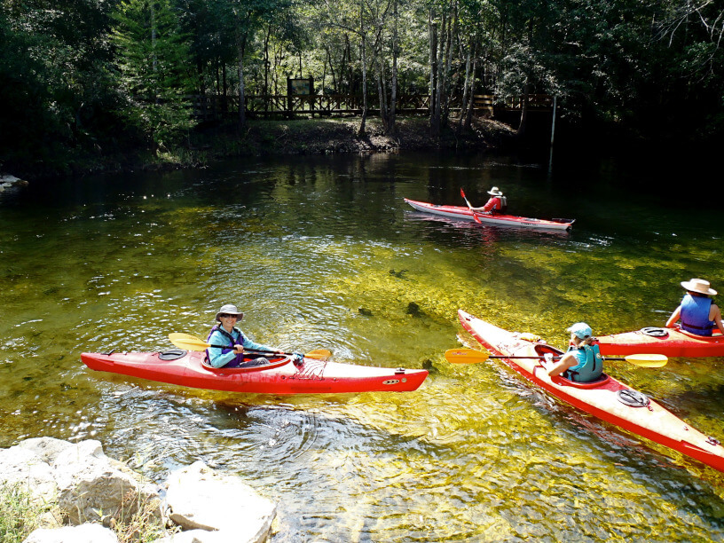 Spring fed rivers create crystal clear waters.