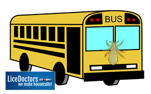 Cartoon school bus - LiceDoctors