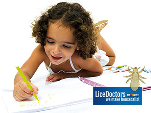 Girl colocing i book - LiceDoctors