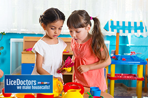 Girls playing at daycare