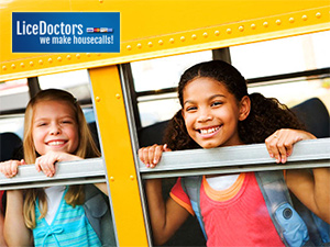 Girls on the school bus