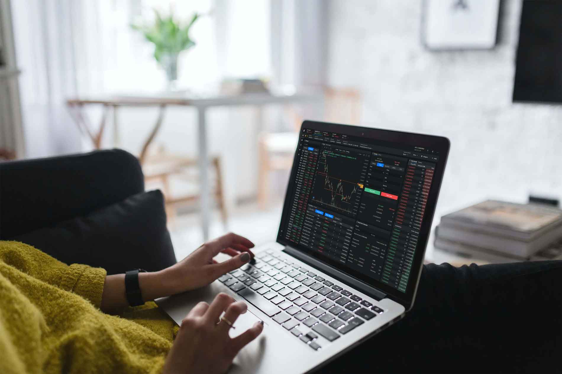 checking what are cryptocurrencies on laptop