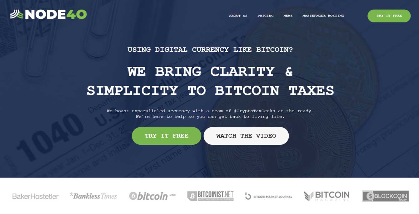Node40 Bitcoin Tax Software