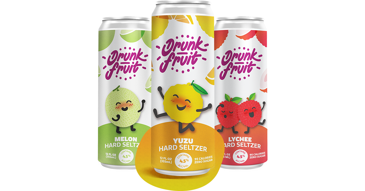 Drunk Fruit Hard seltzer with a pop of Asian culture