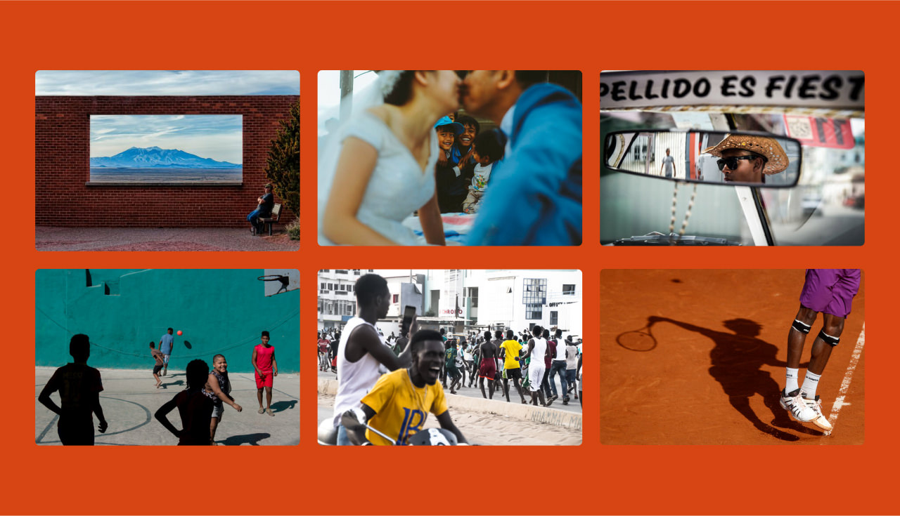 A montage of images featuring unique compositions