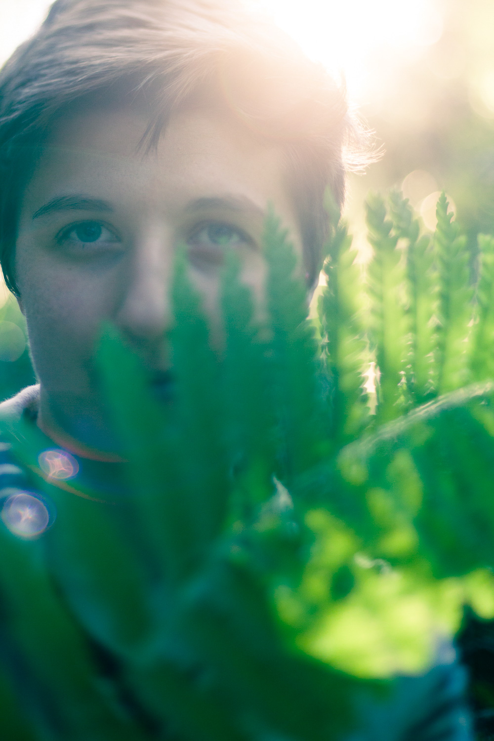 Portrait of a boy with backlighting and split toning applied