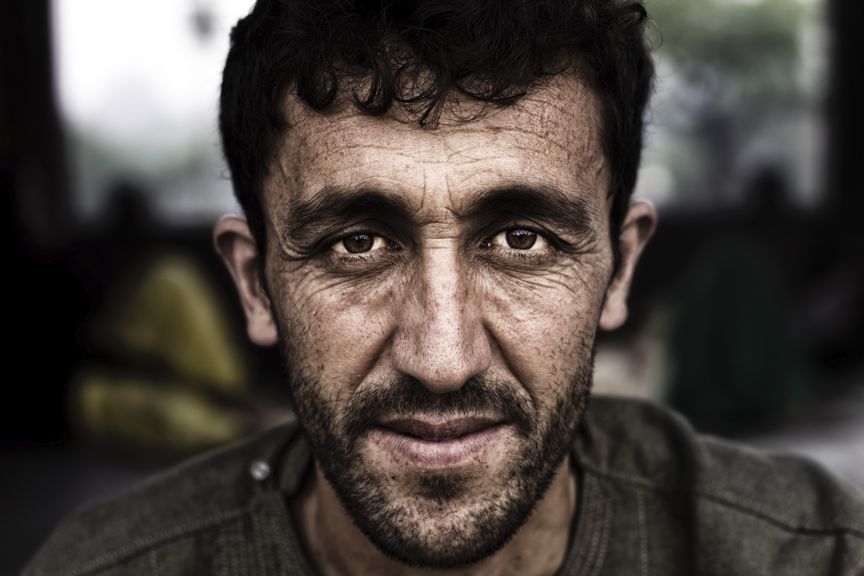 Closeup portrait of an Afghan man