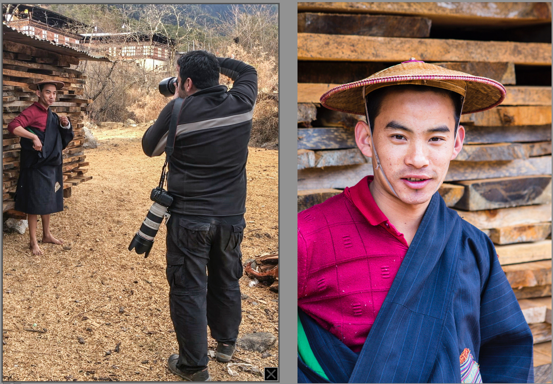 Photographer taking a portrait picture