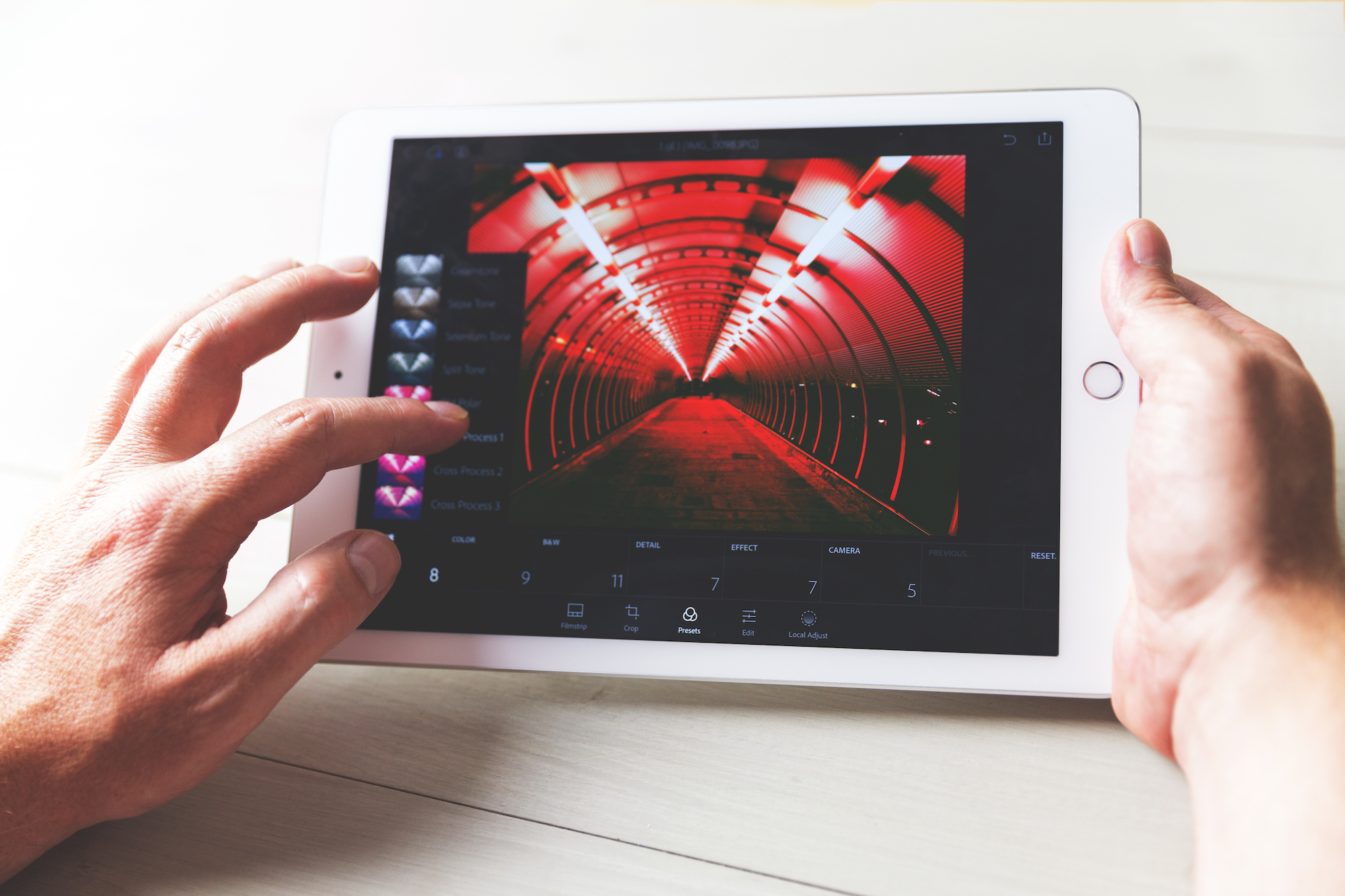 Editing an image on an iPad