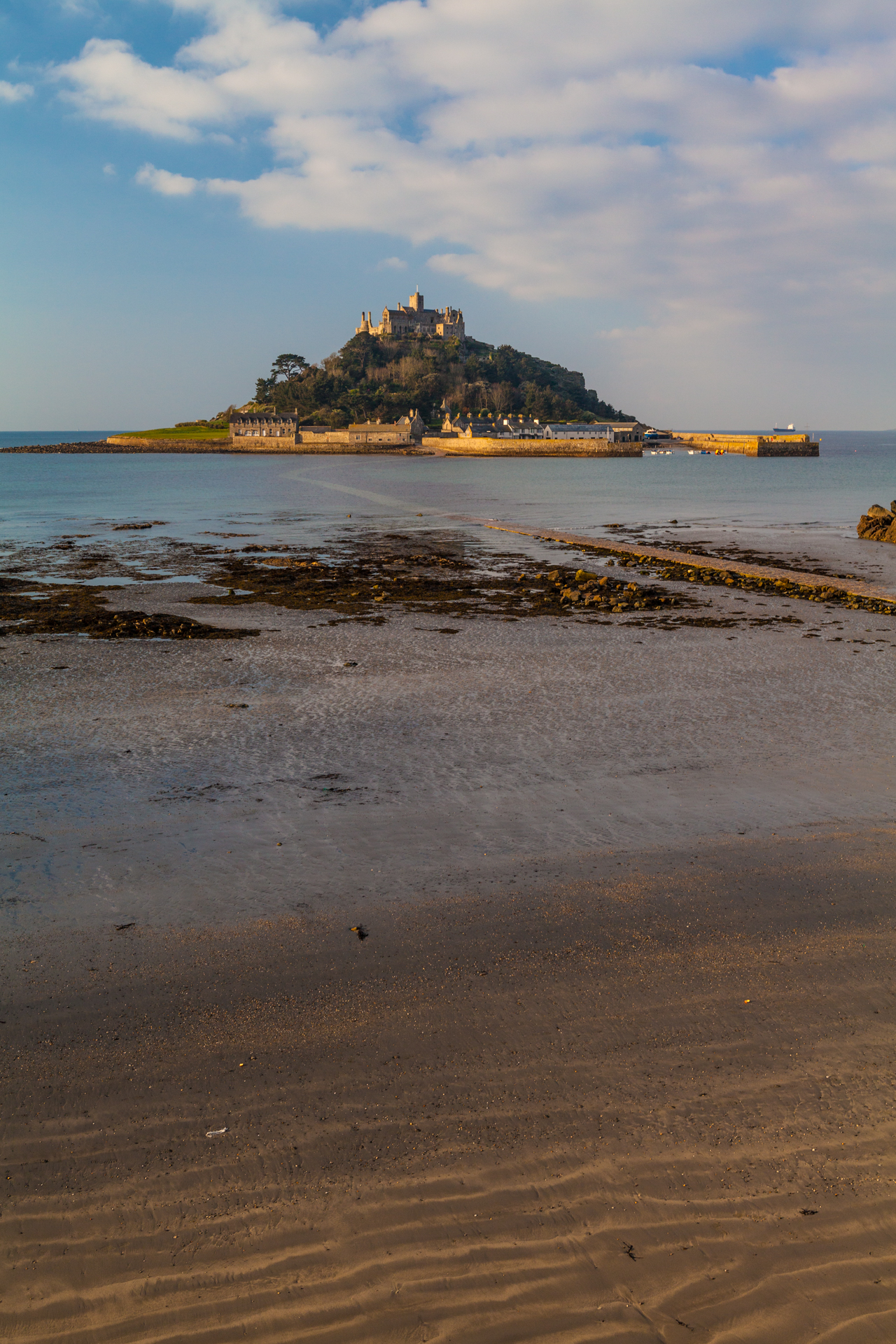 Landscape at Sant Michael's Mount, Cornwall, England without foreground interest