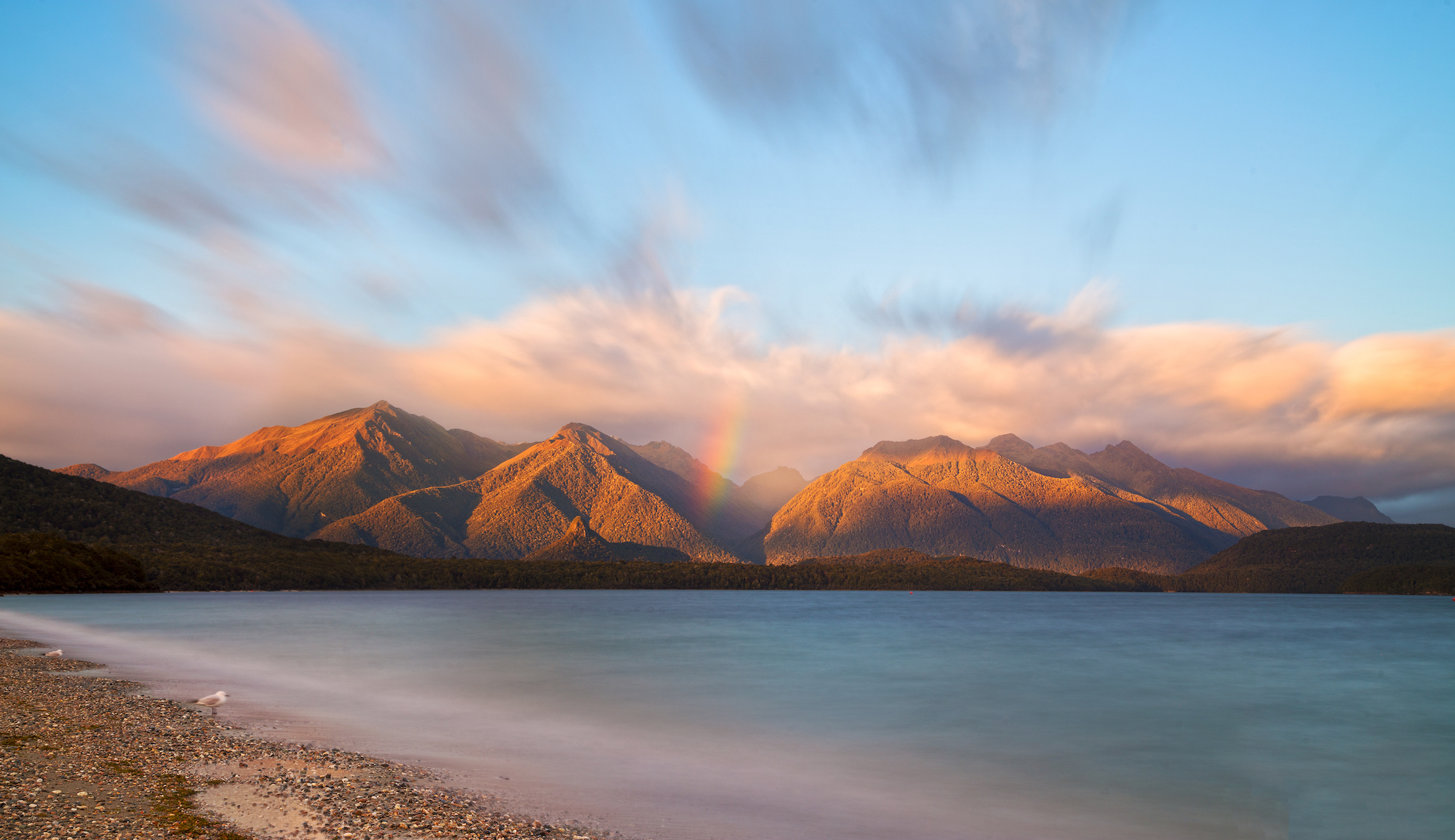 Dawn at Lake Manapouri, New Zeaand