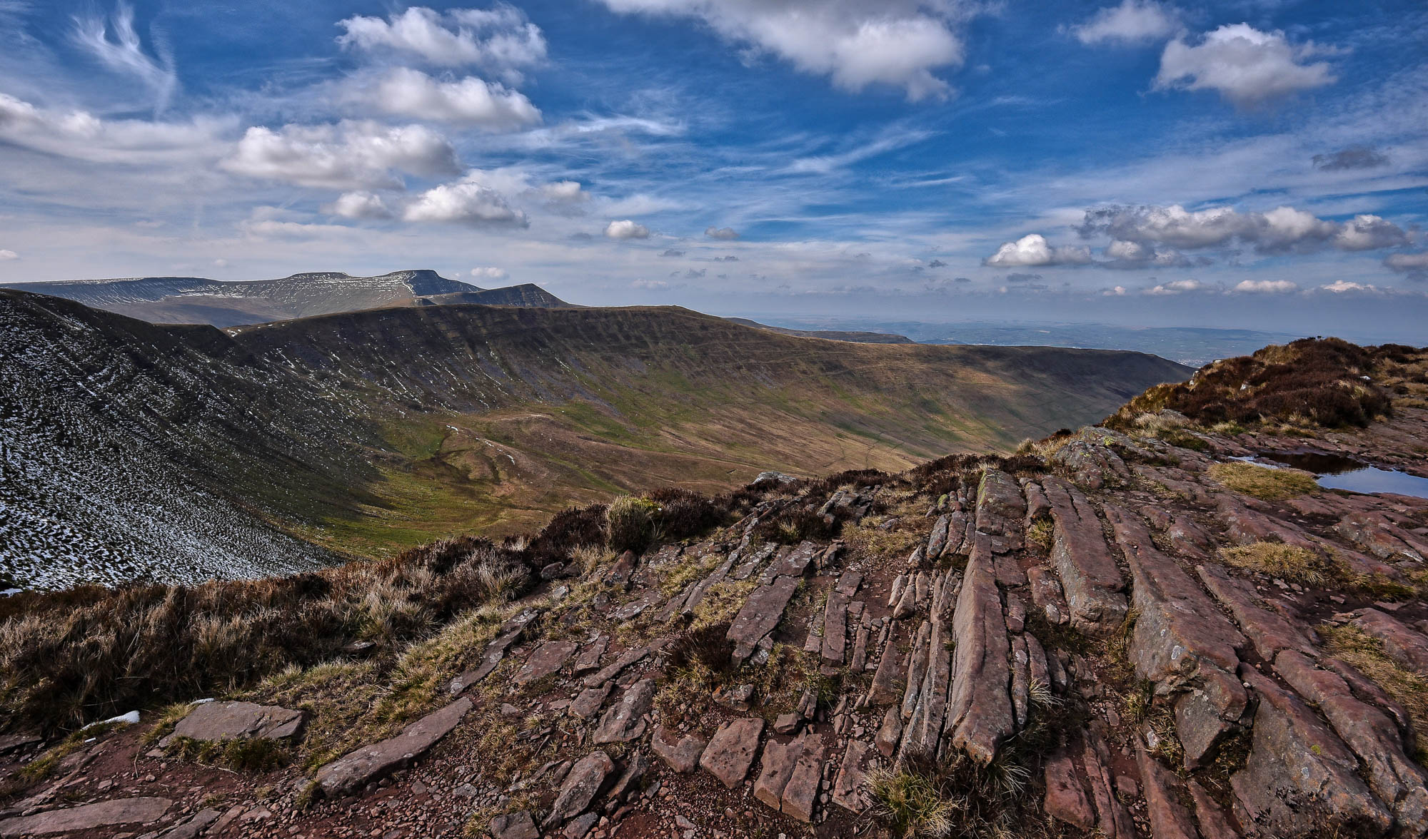 Pen y Fan in the Brecon Beacons, Wales in Winter