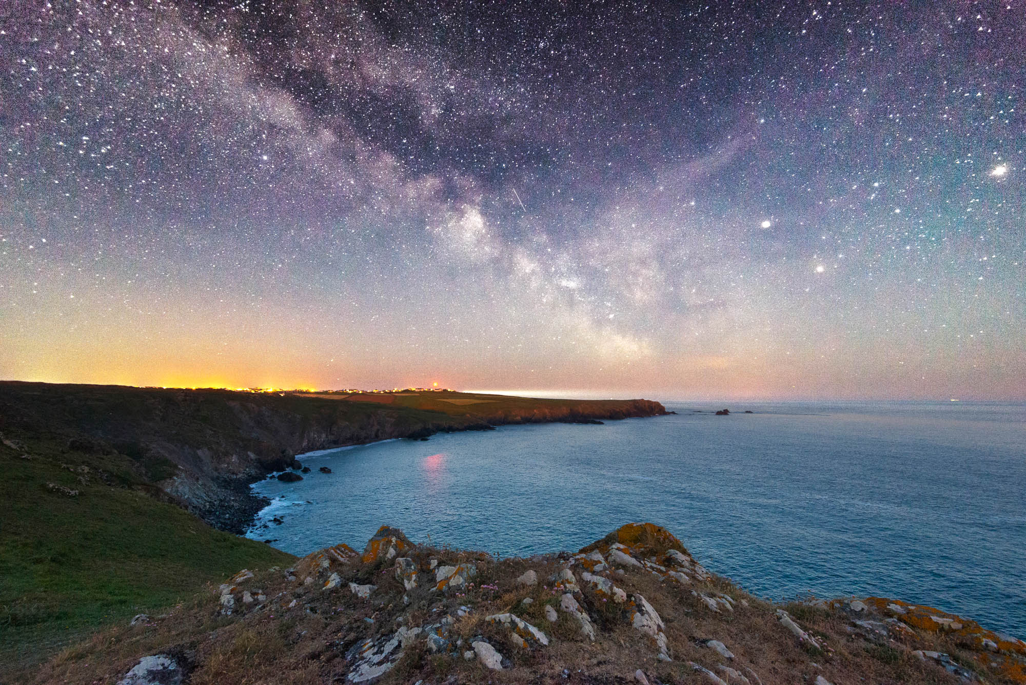The Milky Way at Kyance Cove in Cornwall, UK