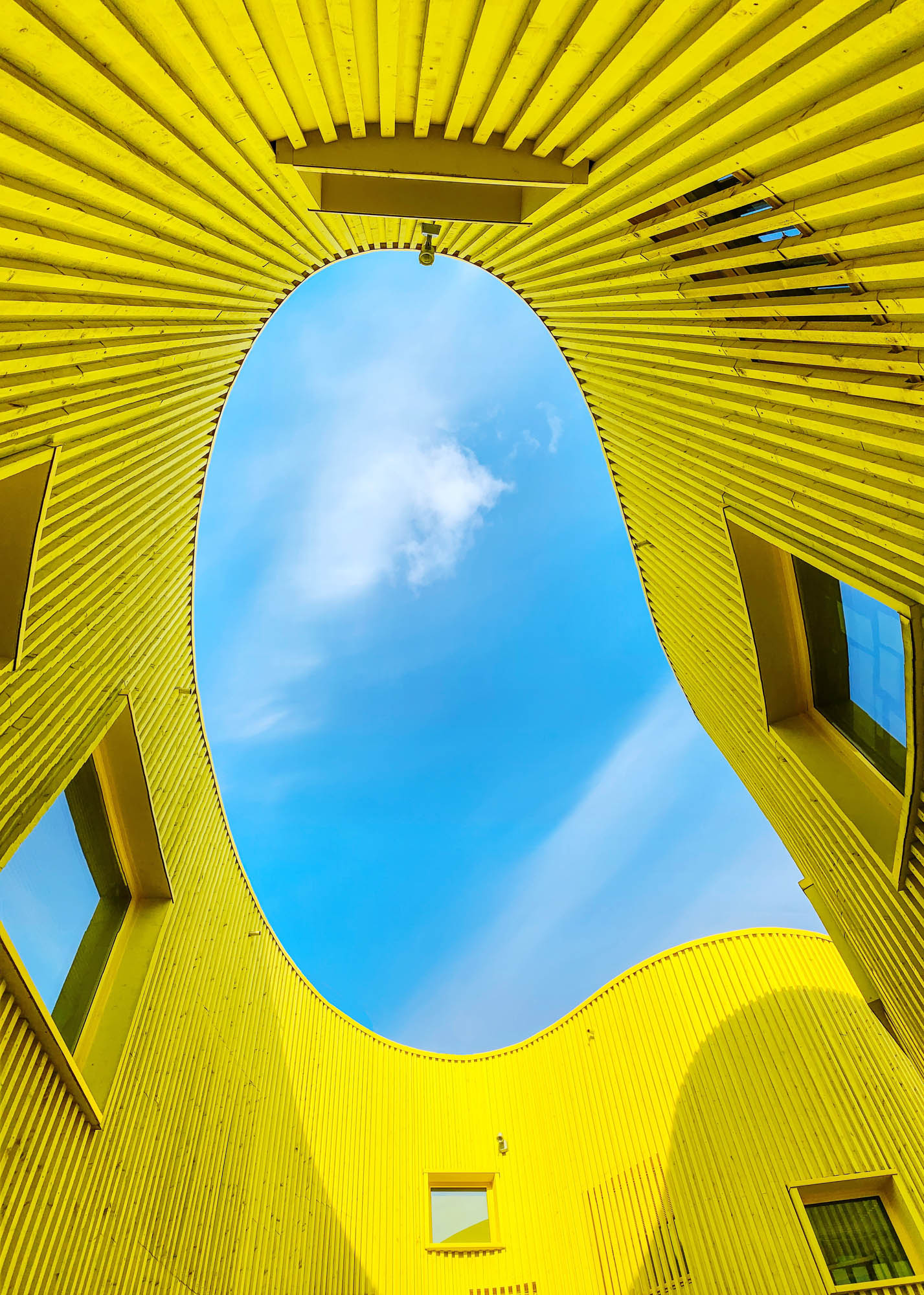 Looking up at Stockholm architecture