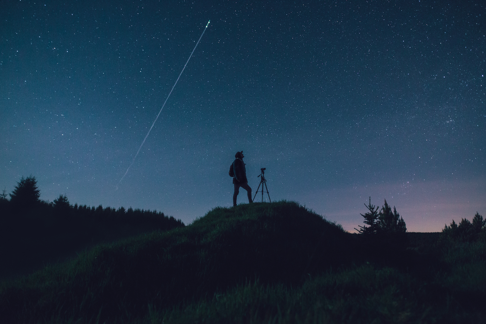 Photographer and the night sky