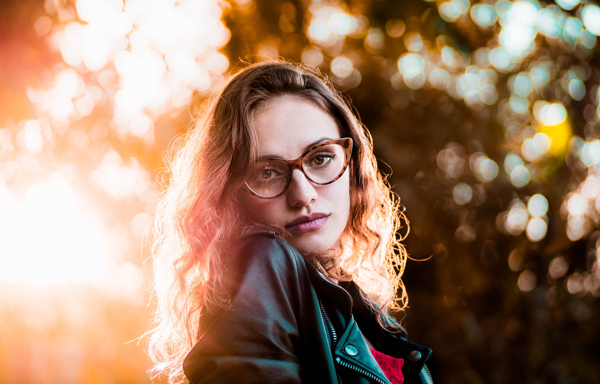 Portrait with bokeh background blur