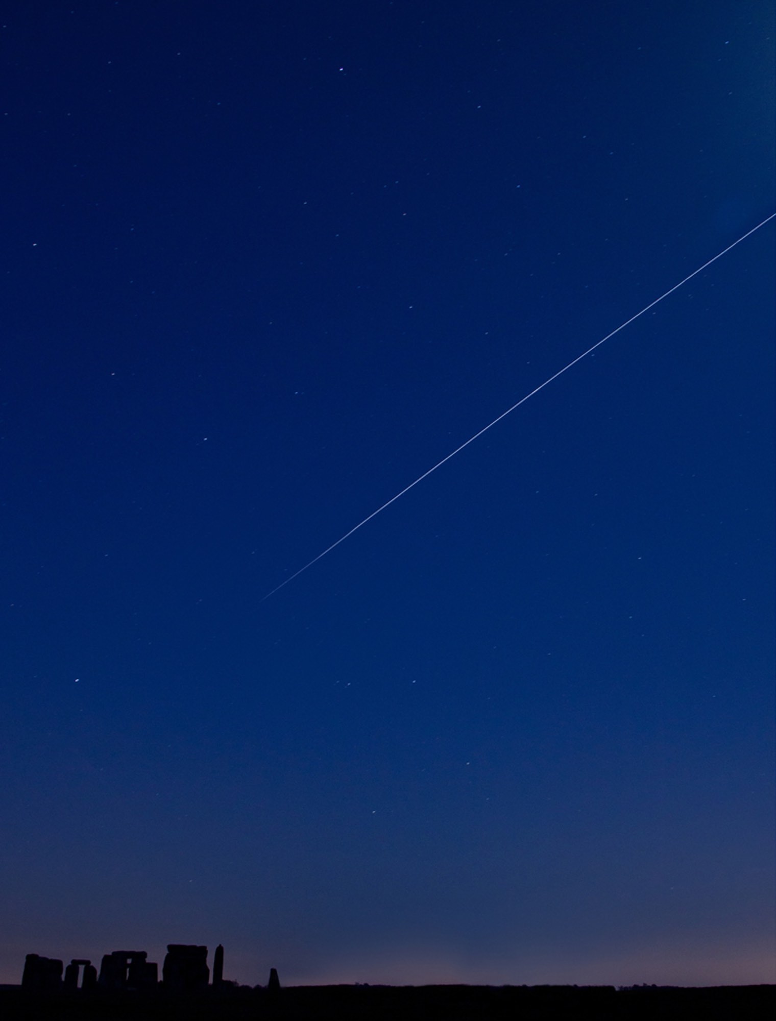 The ISS (International Space Station) above Stonehenge