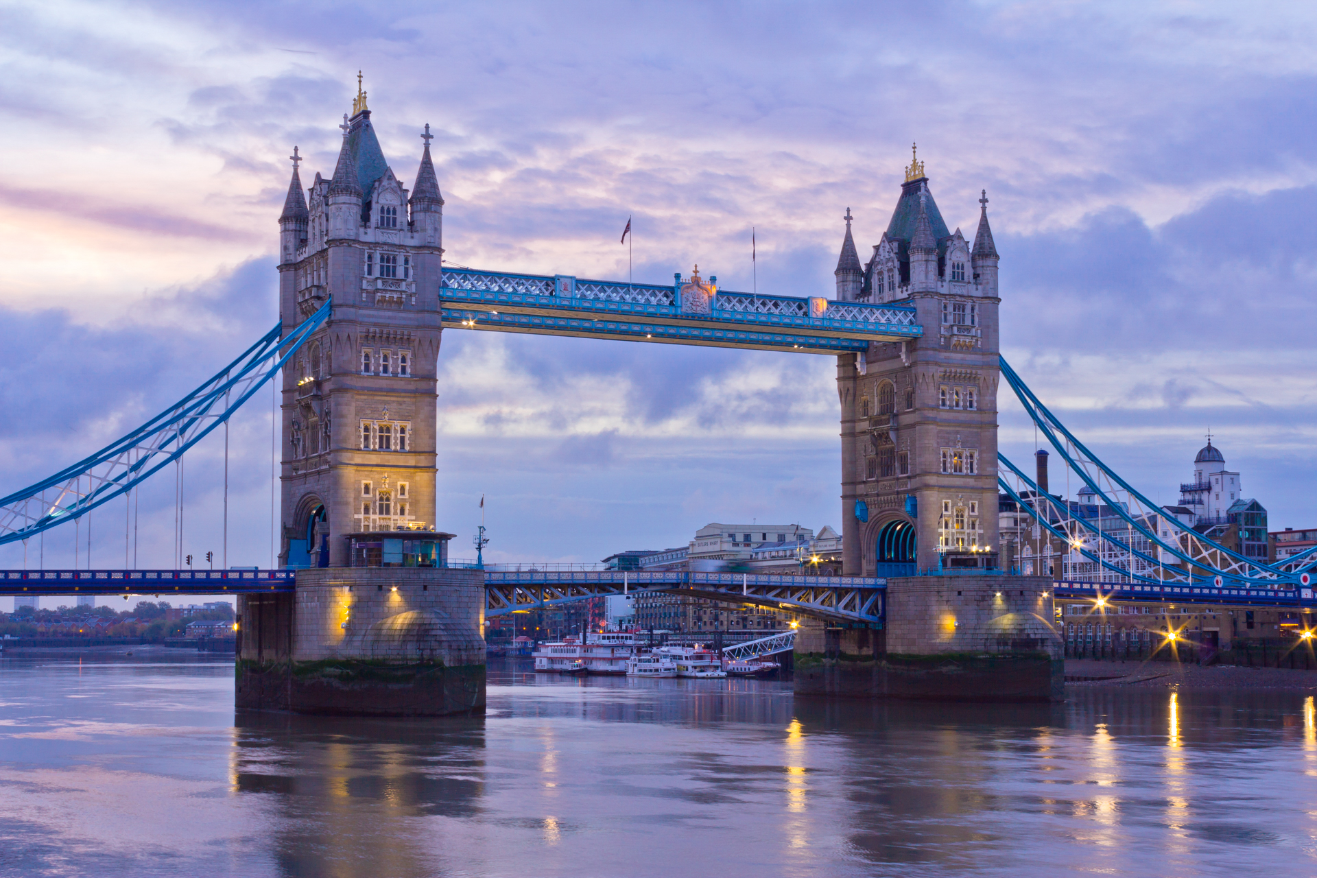 Tower Bridge, London, at dusk taken with a crop sensor camera
