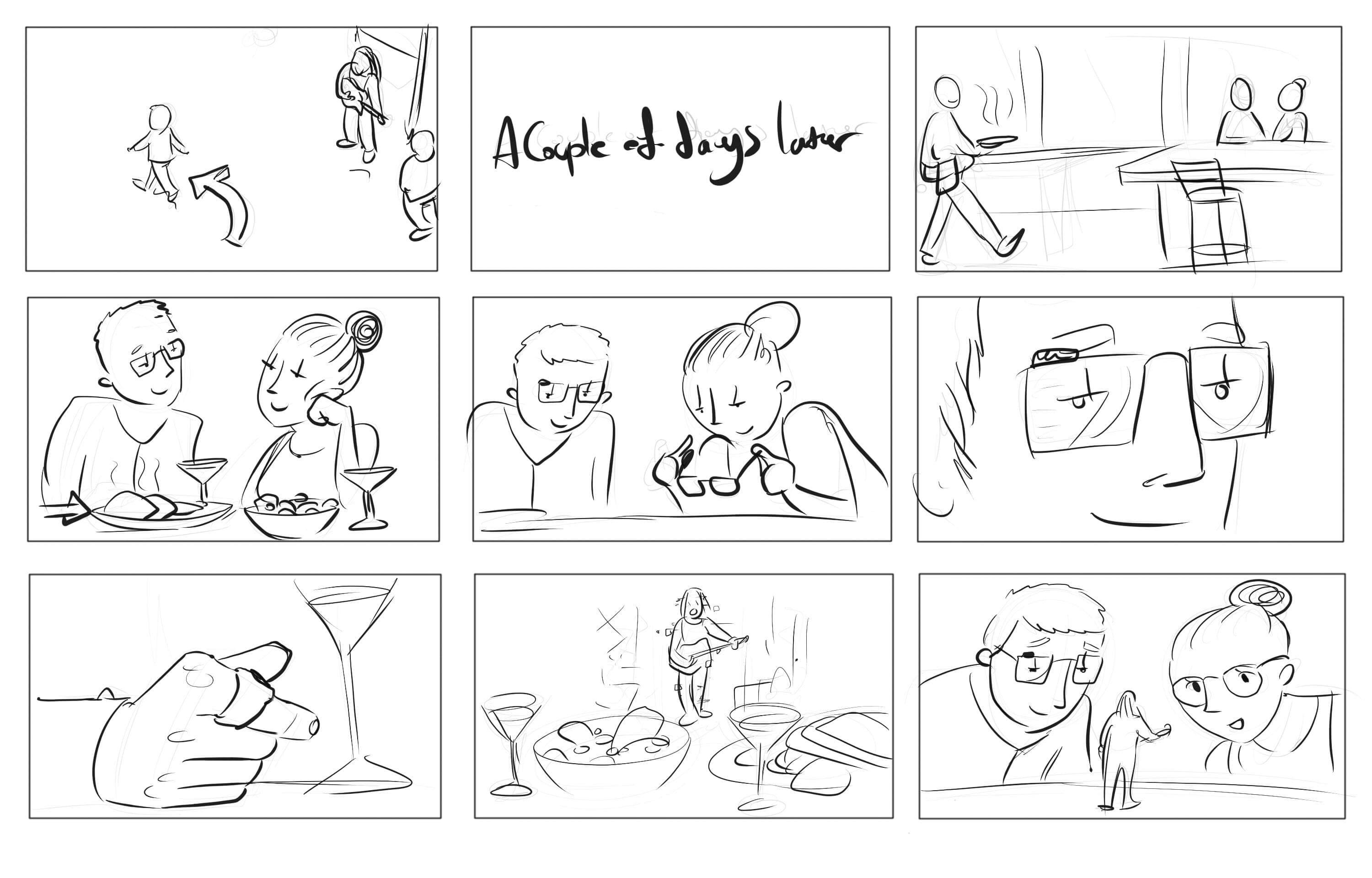 Storyboard of new Heirlum idea.