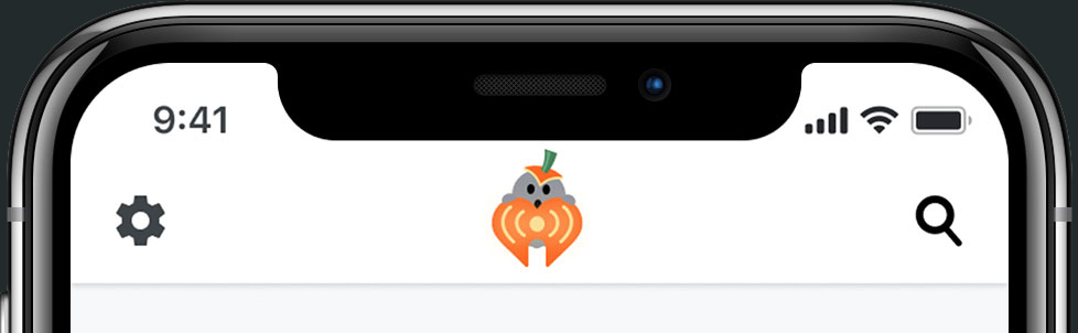 Top white header with gray ghost logo.