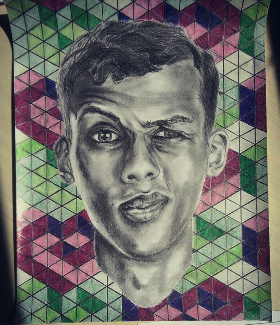 A portrait of Stromae that I drew.