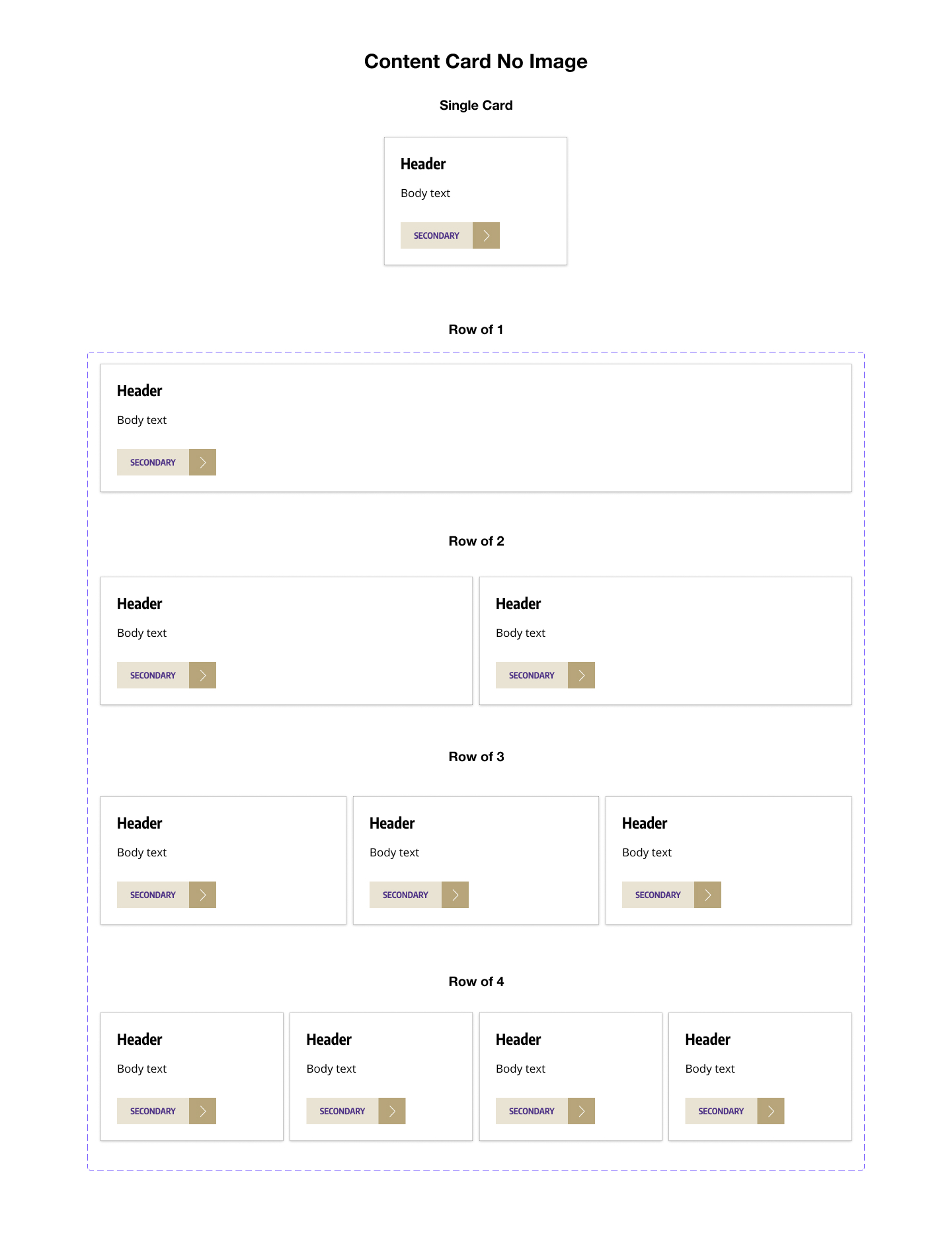 Content cards that I designed as part of the CoMotion design system.