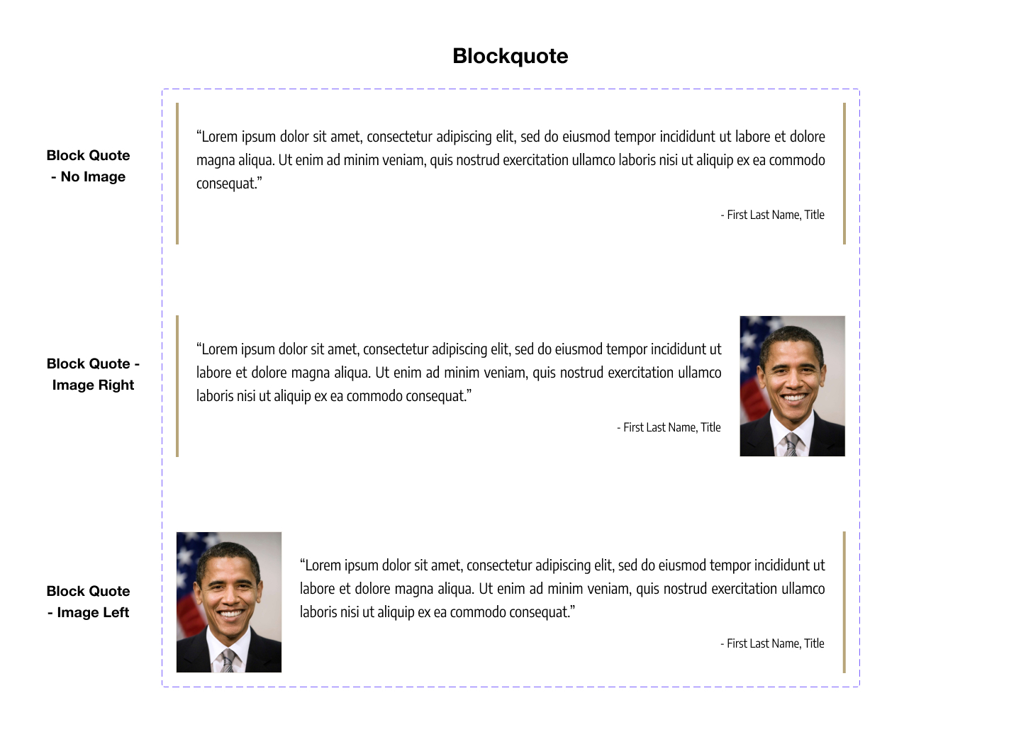 A blockquote component I designed as part of the CoMotion design system.