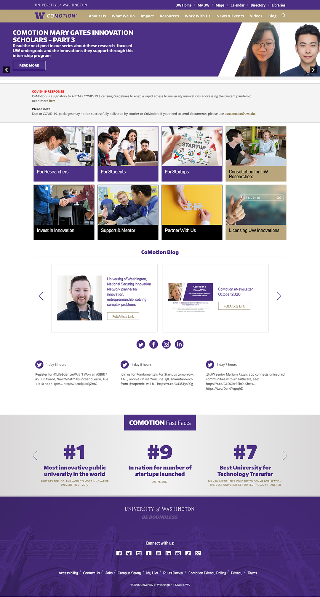 Old CoMotion homepage.