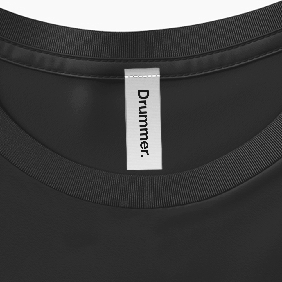 Drummer T-Shirt Image Label