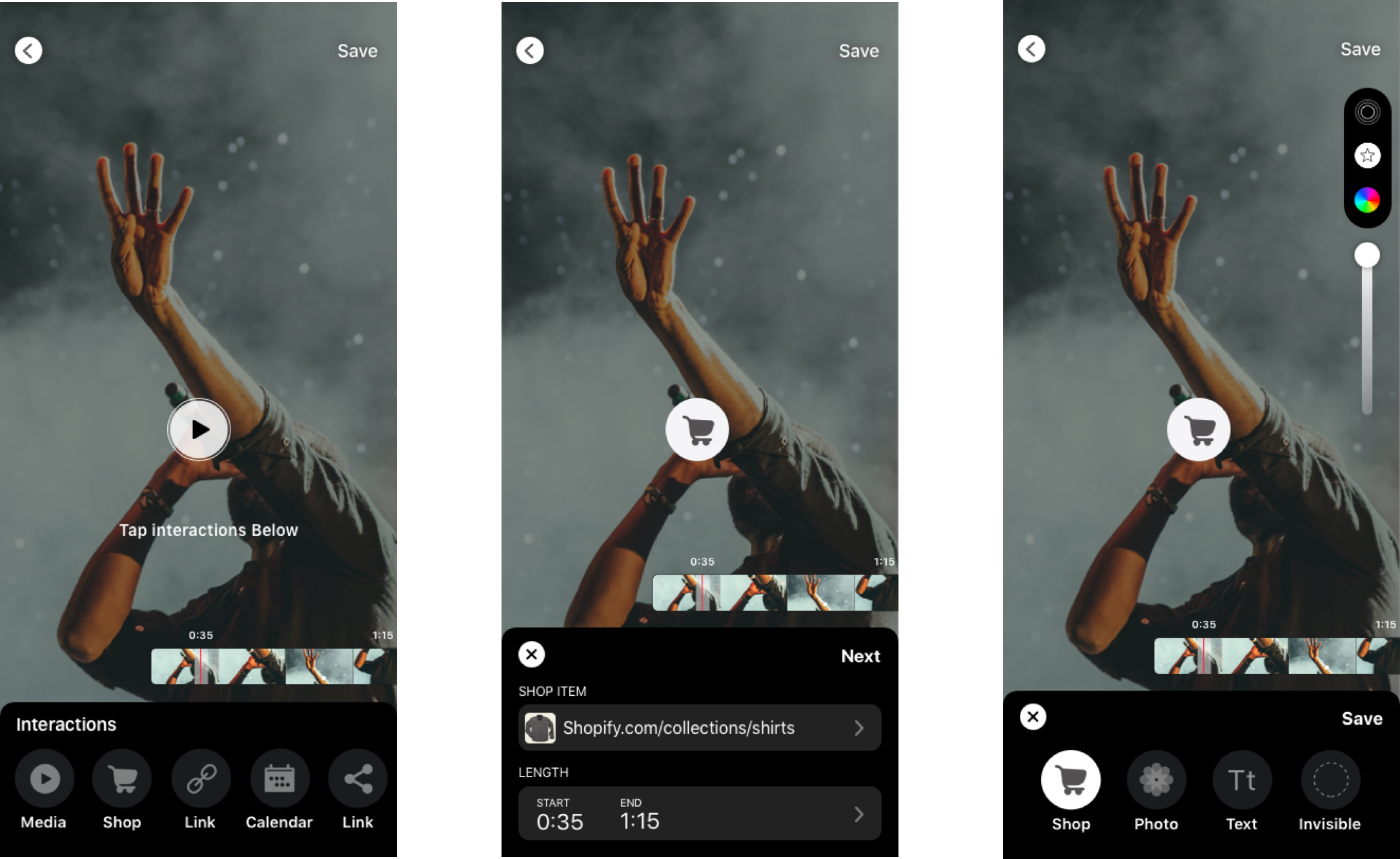 Updated interactive video UI design
