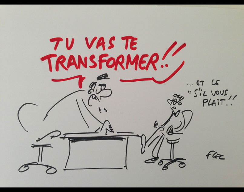 Les CDO, gros bras de la transformation digitale ? - CDO Day : quand le dessinateur Flec croque la transformation digitale... :)