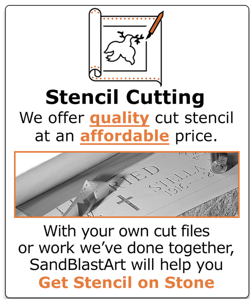 Monument Sandblast Stencil Cutting Service