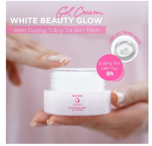 review kem dưỡng senka ban đêm