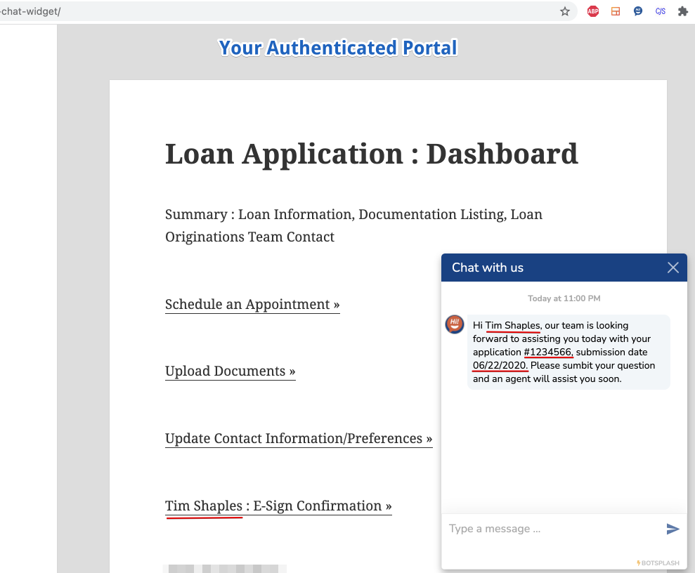 Authenticated Portal Example