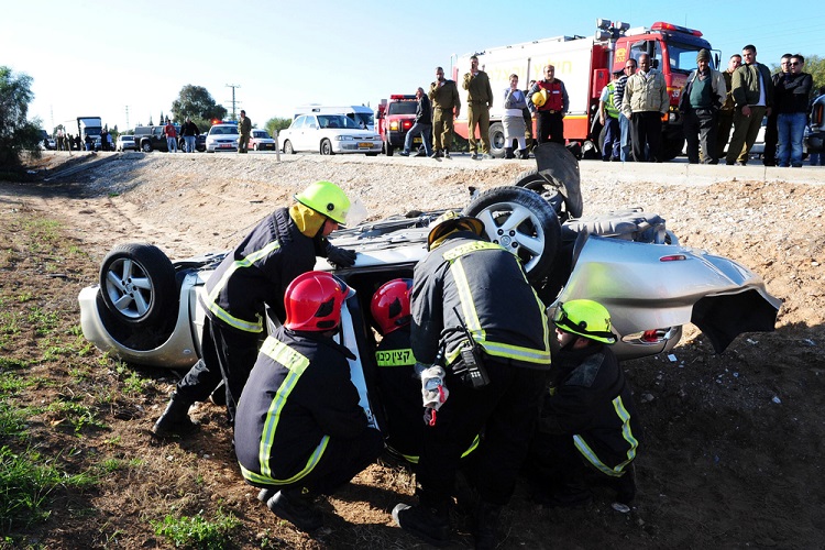 Police Officers Investigate Car Accidents