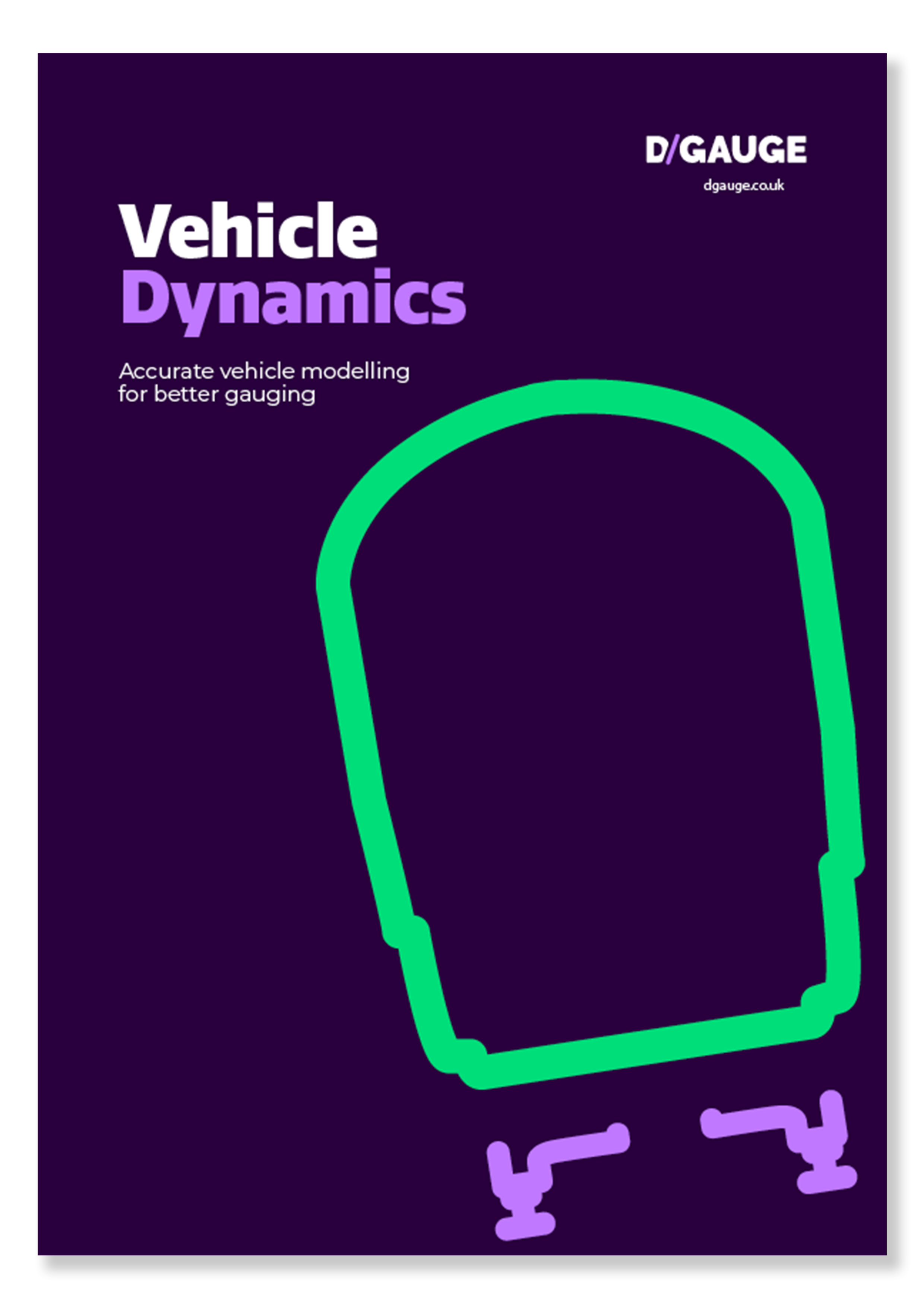 PDF cover of the vehicle dynamics gauging model brochure from D/Gauge