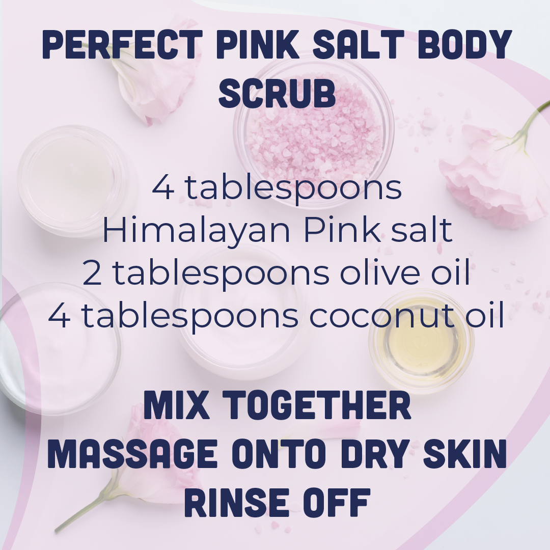 perfect pink salt body scrub recipe