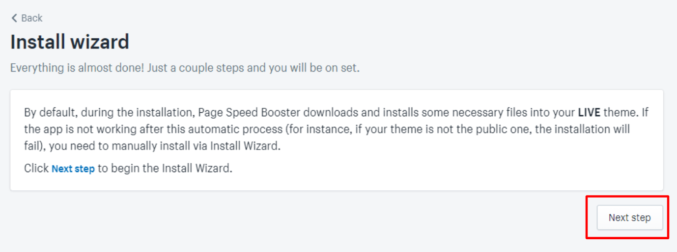 Install wizard画面