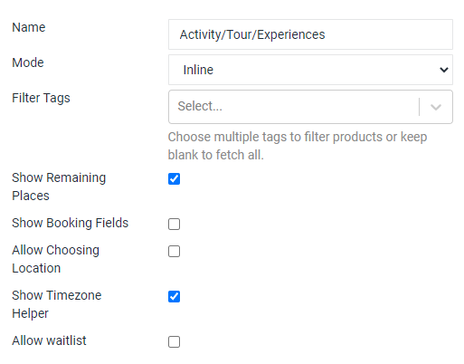 Activity/Tour/ExperiencesフォームSetting画像