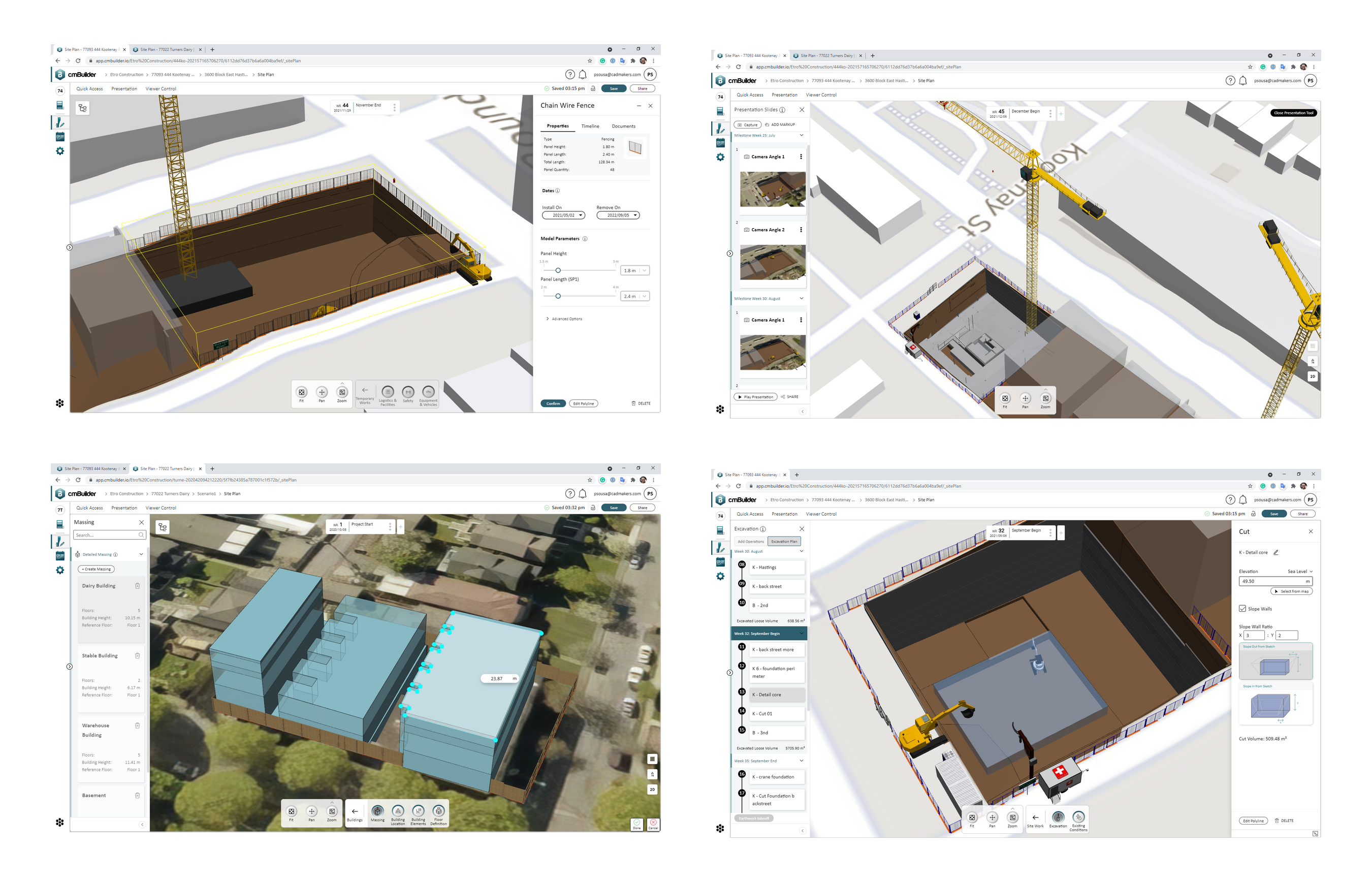 ETRO using cmBuilder.io as a one-stop tool in the workflow to plan from the pursuit phase through to construction