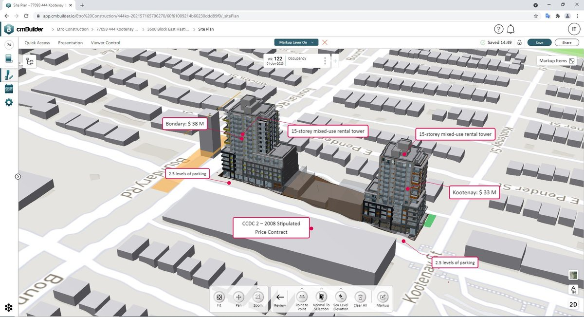 ETRO Constructions using Markups on their 4D site simulation for enhanced communication with stakeholders