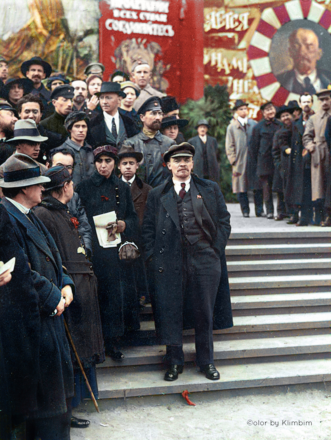 Lenin at the Parade of Vsevobuch Troops on the Red Square on 25