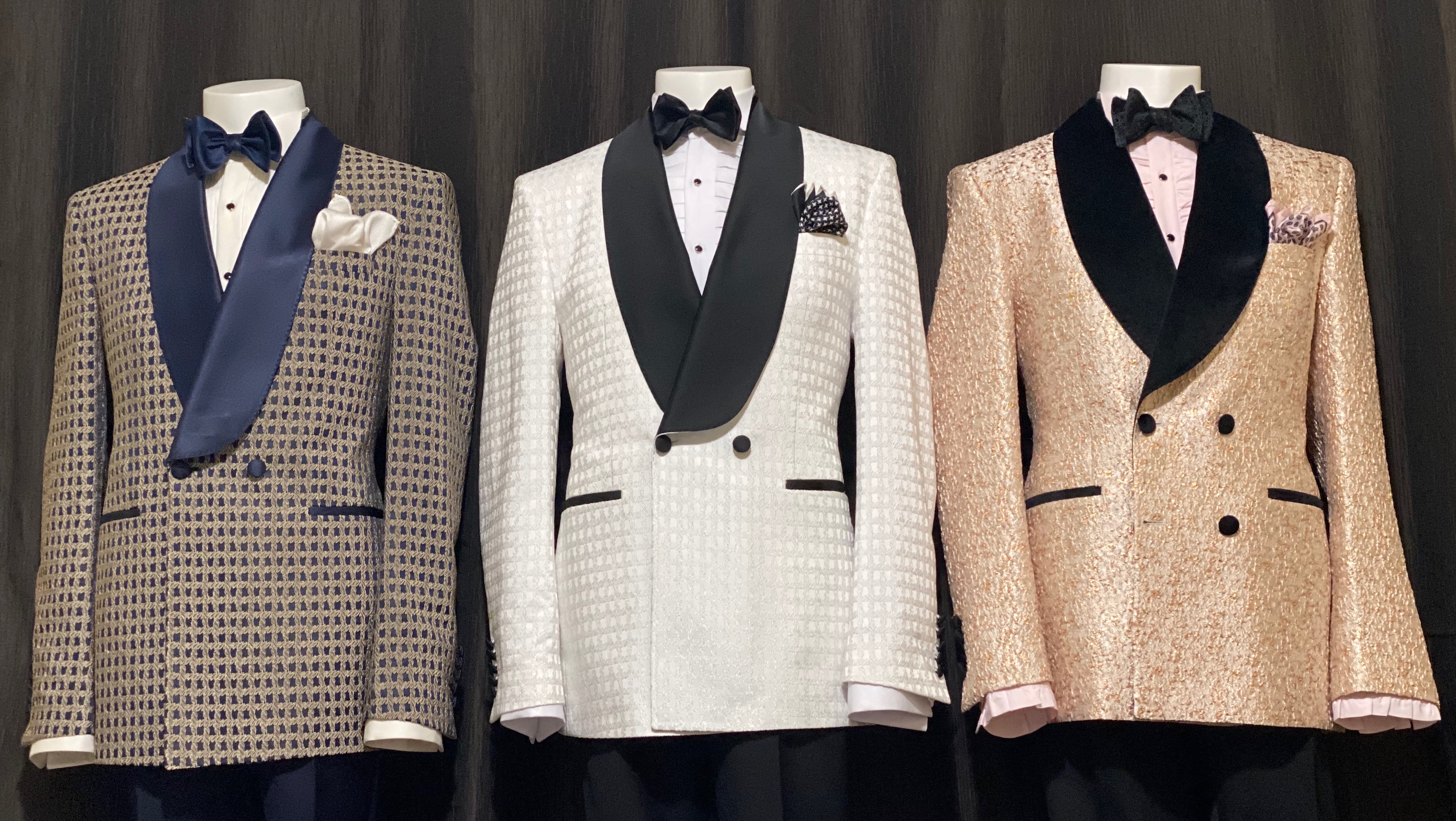 Tuxedos on display.