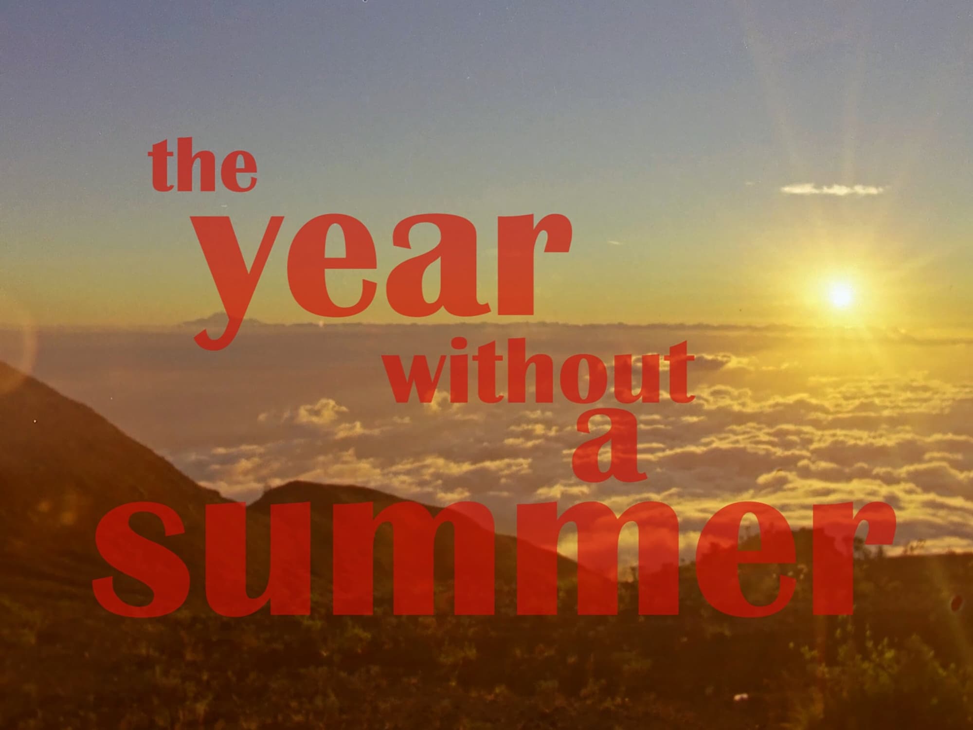 The Year Without a Summer online screening and artist talk