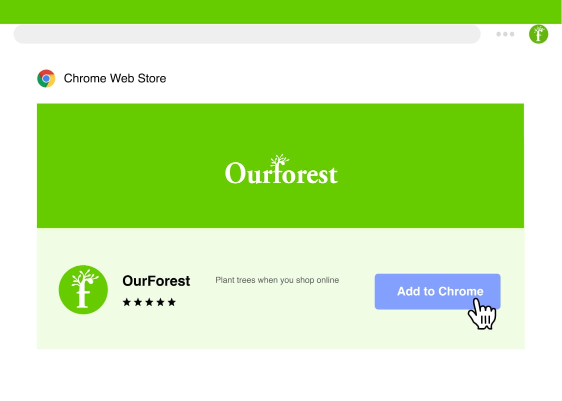 OurForest — Plant trees, for free, while you shop online.